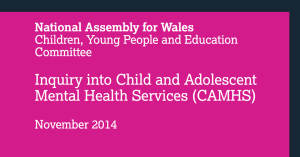 National Assembly for Wales inquiry into Child and Adolescent mental Health Services