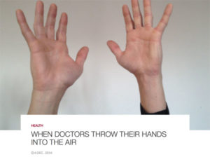 image from "when doctors thrown their hands in the air", ANM article before passing of Access to Medical Treatments Act