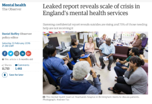 The GMC undermines mental health: Observer article on leaked report into mental health service crisis