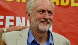 Jeremy Corbyn after speaking at the Swansea rally