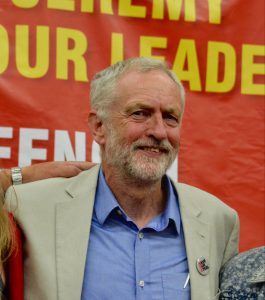 Jeremy Corbyn after speaking at the Swansea rally