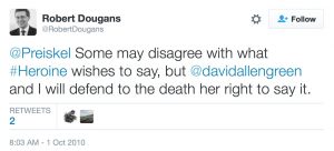 Robert Dougans altered evidence to shut down free-speech