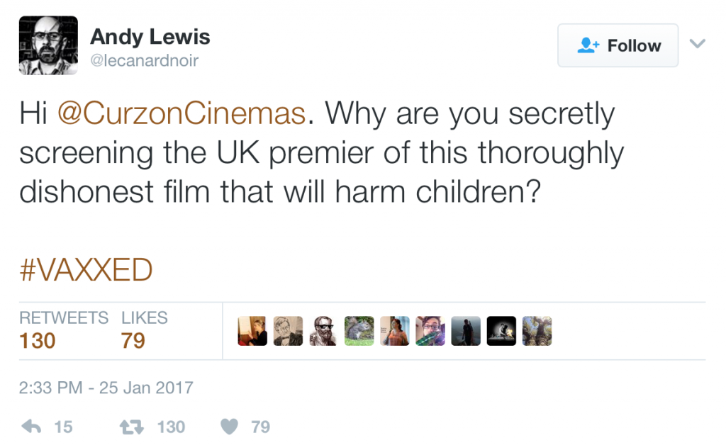Andy Lewis - private not secret -launches aggressive campaign to prevent private hire of cinema