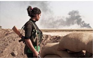 Brave women are celebrating the 2nd Anniversary of defeating "isis gangs"